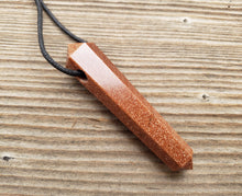 Load image into Gallery viewer, GOLD SANDSTONE Crystal Point Pendant With Adjustable Cord Stone Natural Gemstone