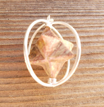 Load image into Gallery viewer, Natural FANCY AGATE  Merkaba Pendant Gemstone Merkaba Spinning Star Pendant