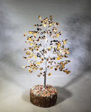 Load image into Gallery viewer, Natural TIGER EYE STEP Style Gemstone Chip Tree With 300 Stones Crystal Tree Of Life