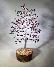 Load image into Gallery viewer, Natural GARNET STEP Style Gemstone Chip Tree With 300 Stones Crystal Tree Of Life