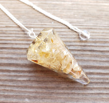 Load image into Gallery viewer, ORGONE CITRINE Gemstone Faceted Orgone Pendulum