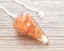 Load image into Gallery viewer, ORGONE CARNELIAN Gemstone Faceted Orgone Pendulum