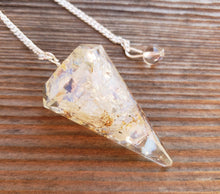 Load image into Gallery viewer, ORGONE OPALITE Gemstone Faceted Orgone Pendulum