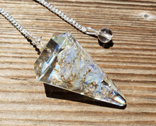Load image into Gallery viewer, ORGONE OPALITE Gemstone Faceted Orgone Pendulum