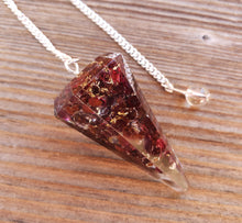 Load image into Gallery viewer, ORGONE GARNET Gemstone Faceted Orgone Pendulum