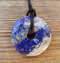 Load image into Gallery viewer, 7 CHAKRA Doughnut Pendant With Cord Set Stone Natural Gemstone