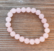 Load image into Gallery viewer, ROSE QUARTZ Natural Stone Bead Gemstone Stretchy  Bracelet