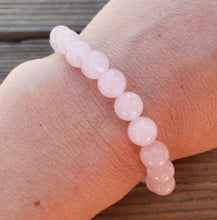 Load image into Gallery viewer, ROSE QUARTZ Natural Stone Bead Gemstone Stretchy  Bracelet