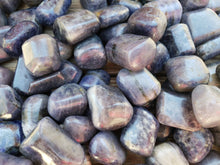 Load image into Gallery viewer, Three (3) IOLITE Tumbled Stones Medium/Large Natural Tumble Stones