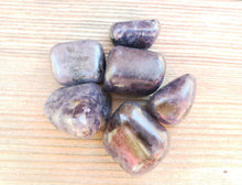Load image into Gallery viewer, Six (6) IOLITE Tumbled Stones Medium/Large Natural Tumble Stones