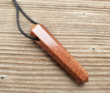 Load image into Gallery viewer, GOLD SANDSTONE Crystal Point Pendant With Adjustable Cord Stone Natural Gemstone