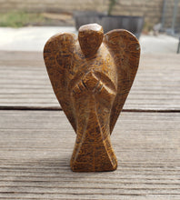 Load image into Gallery viewer, 3" CALLIGRAPHY STONE ANGEL Natural Handcarved Stone Gemstone