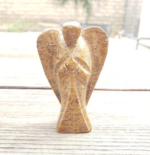 Load image into Gallery viewer, 3" CALLIGRAPHY STONE ANGEL Natural Handcarved Stone Gemstone