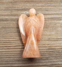 Load image into Gallery viewer, 3" PEACH AVENTURINE ANGEL Natural Handcarved Stone Gemstone