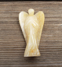 Load image into Gallery viewer, 3" GOLDEN QUARTZ ANGEL Natural Handcarved Stone Gemstone