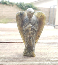 Load image into Gallery viewer, 3" LABRADORITE ANGEL Natural Handcarved Stone Gemstone