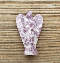 Load image into Gallery viewer, 2" LEPIDOLITE ANGEL Natural Handcarved Stone Gemstone