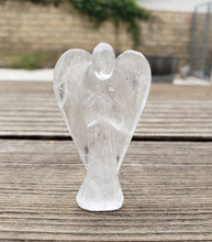 Load image into Gallery viewer, 2" CLEAR QUARTZ ANGEL Natural Handcarved Stone Gemstone