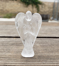 Load image into Gallery viewer, 2" CLEAR QUARTZ ANGEL Natural Handcarved Stone Gemstone