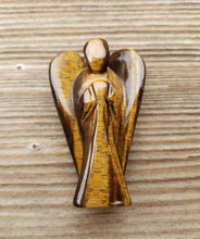 Load image into Gallery viewer, 2" TIGER EYE ANGEL Natural Handcarved Stone Gemstone