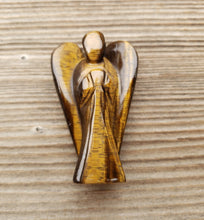 Load image into Gallery viewer, 2" TIGER EYE ANGEL Natural Handcarved Stone Gemstone