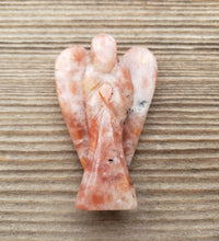 Load image into Gallery viewer, 2" SUNSTONE ANGEL Natural Handcarved Stone Gemstone