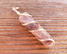 Load image into Gallery viewer, FANCY AGATE Spiral Wire Wrapped Pencil Point Pendant Gemstone