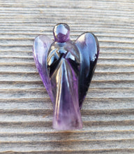 Load image into Gallery viewer, 1" AMETHYST ANGEL Natural Handcarved Stone Gemstone