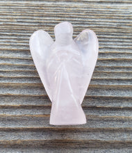 Load image into Gallery viewer, 1" ROSE QUARTZ ANGEL Natural Handcarved Stone Gemstone