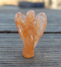 Load image into Gallery viewer, 1" PEACH AVENTURINE ANGEL Natural Handcarved Stone Gemstone