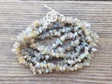 Load image into Gallery viewer, LABRADORITE Natural Stone Gemstone 30" Chip Necklace