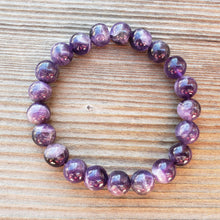 Load image into Gallery viewer, AMETHYST Natural Stone Bead Gemstone Stretchy Bracelet