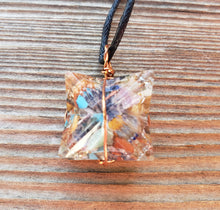 Load image into Gallery viewer, ORGONE 7 CHAKRA Mixed Wire Wrapped Gemstone Merkaba Pendant Orgone (One)
