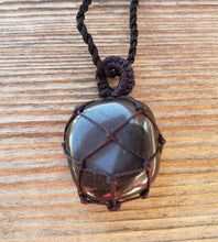 Load image into Gallery viewer, ONYX Netted (Macrame) Tumbled Stone Necklace Pendant Stone Natural Gemstone