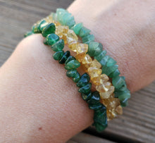 Load image into Gallery viewer, PROSPERITY Natural Stone Gemstone Stretchy Chip Bracelet Set