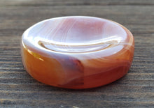 Load image into Gallery viewer, CARNELIAN Sphere Stand Natural Stone Hand Carved Gemstone Sphere Stand