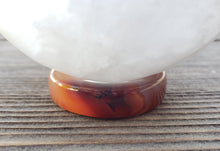 Load image into Gallery viewer, CARNELIAN Sphere Stand Natural Stone Hand Carved Gemstone Sphere Stand