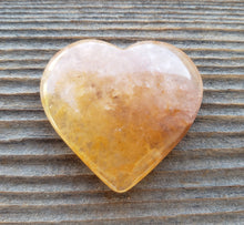 Load image into Gallery viewer, NATURAL GOLDEN QUARTZ Gemstone Puffy Heart 30-35mm