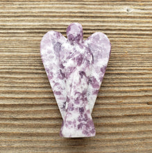 Load image into Gallery viewer, 2" LEPIDOLITE ANGEL Natural Handcarved Stone Gemstone