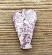 Load image into Gallery viewer, 2" LEPIDOLITE ANGEL Natural Handcarved Stone Gemstone