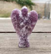 Load image into Gallery viewer, 2" LEPIDOLITE ANGEL Natural Handcarved Stone Gemstone