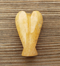 Load image into Gallery viewer, 2" GOLDEN QUARTZ ANGEL Natural Handcarved Stone Gemstone