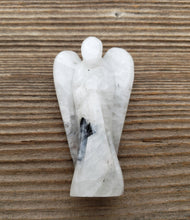 Load image into Gallery viewer, 2" RAINBOW MOONSTONE ANGEL Natural Handcarved Stone Gemstone