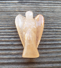 Load image into Gallery viewer, 1" GOLDEN QUARTZ ANGEL Natural Handcarved Stone Gemstone