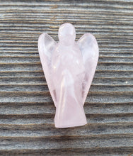 Load image into Gallery viewer, 1" ROSE QUARTZ ANGEL Natural Handcarved Stone Gemstone