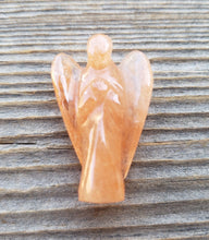 Load image into Gallery viewer, 1" PEACH AVENTURINE ANGEL Natural Handcarved Stone Gemstone