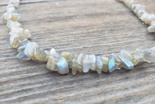 Load image into Gallery viewer, LABRADORITE Natural Stone Gemstone 30" Chip Necklace