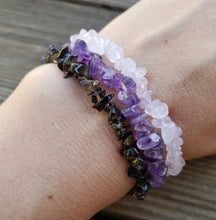 Load image into Gallery viewer, CALM Natural Stone Gemstone Stretchy Chip Bracelet Set