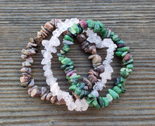 Load image into Gallery viewer, LOVE Natural Stone Gemstone Stretchy Chip Bracelet Set