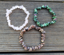 Load image into Gallery viewer, LOVE Natural Stone Gemstone Stretchy Chip Bracelet Set